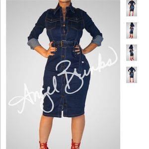 plus blue jean dress